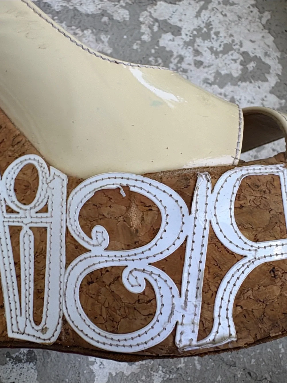 Christian Louboutin Curvise Loubi Zappa cork wedge